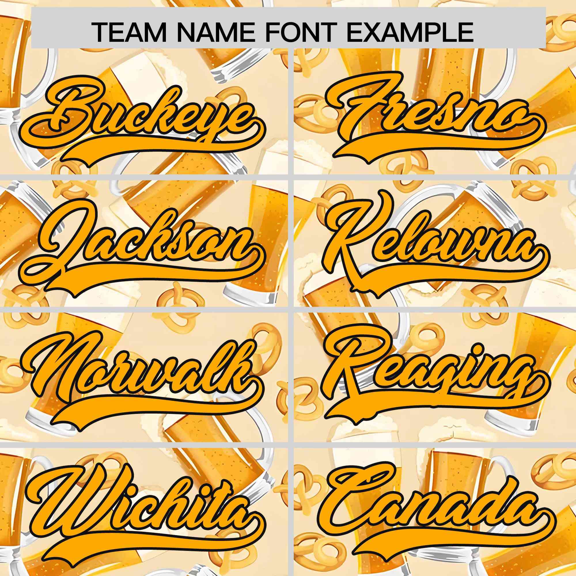 Custom Cream Orange National Beer Day Personalized Beer Pattern Baseball Jersey | Suitable For Groups Or Parties | KXKSHOP