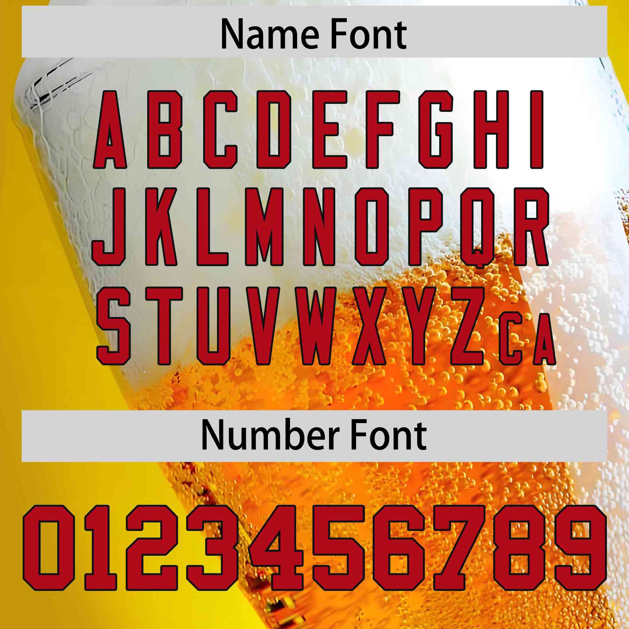 Custom Old Gold Red National Beer Day Personalized Beer Pattern Baseball Jersey | Suitable For Groups Or Parties | KXKSHOP