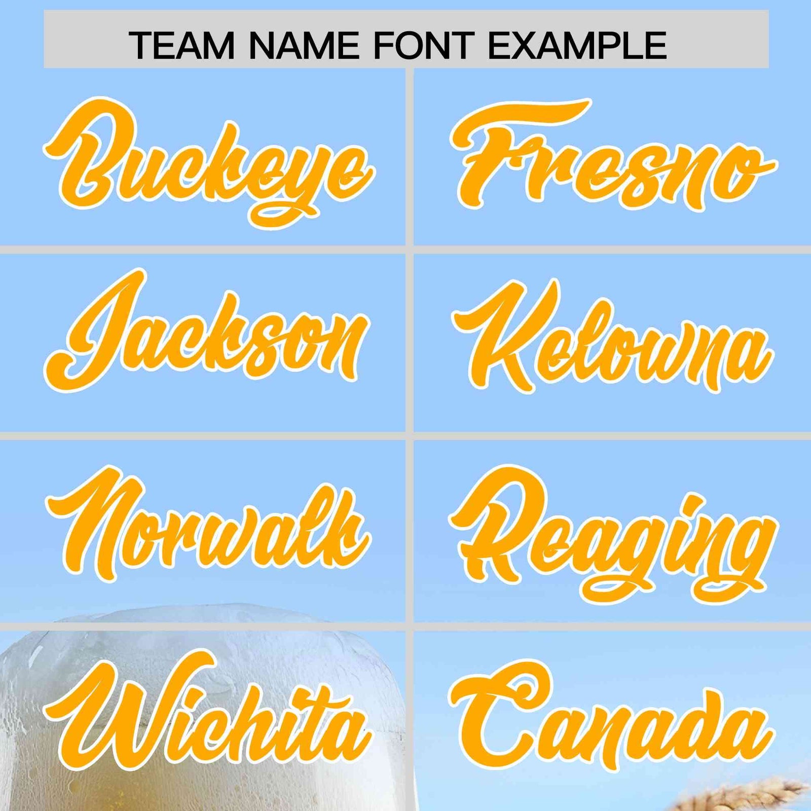 Custom Light Blue Gold National Beer Day Personalized Beer Pattern Baseball Jersey | Suitable For Groups Or Parties | KXKSHOP