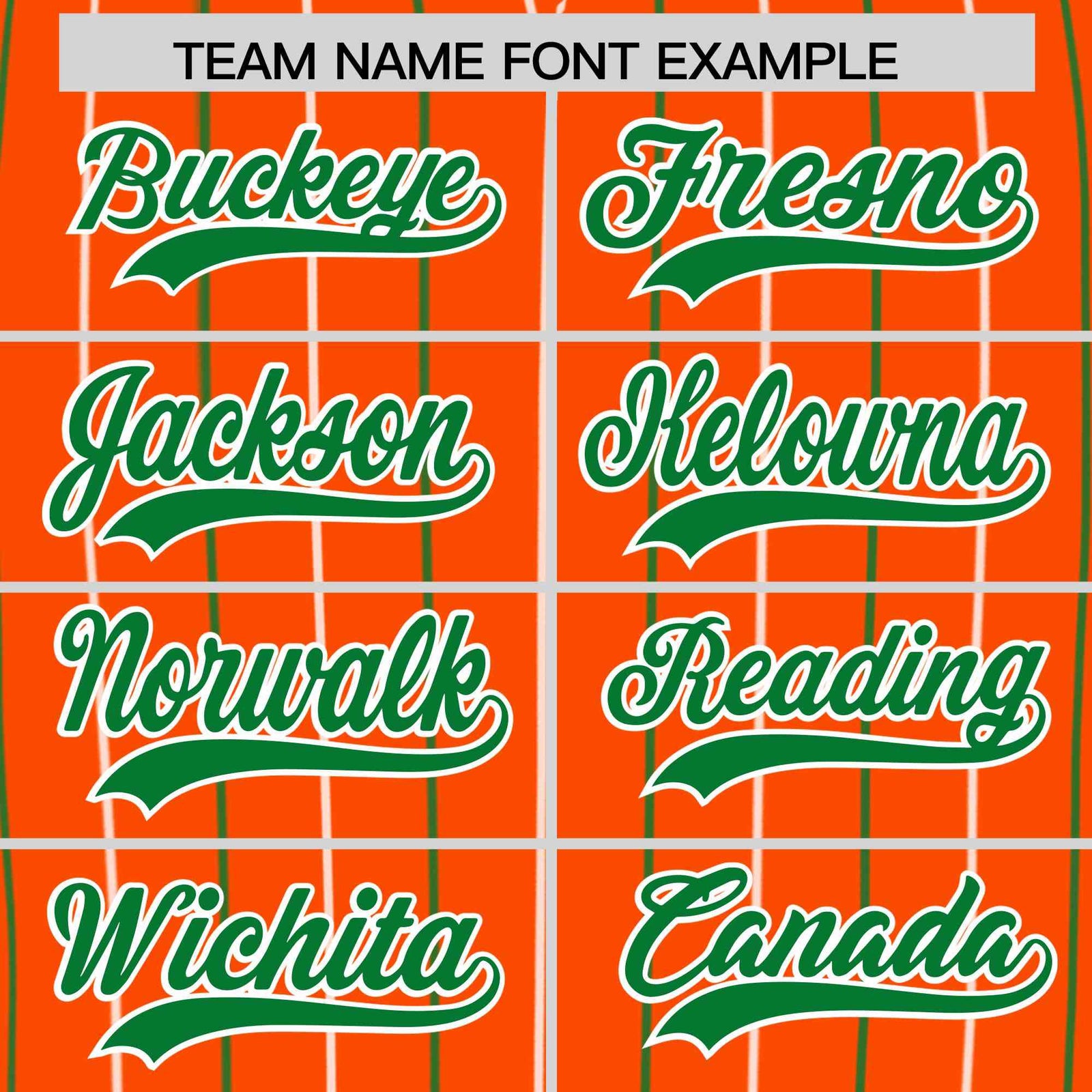 Custom Orange Kelly Green and White Bi-Color Stripes Fashion Authentic Baseball Jersey