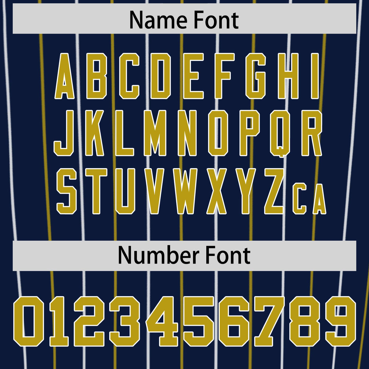 Custom Navy Old Gold and White Bi-Color Stripes Fashion Authentic Baseball Jersey