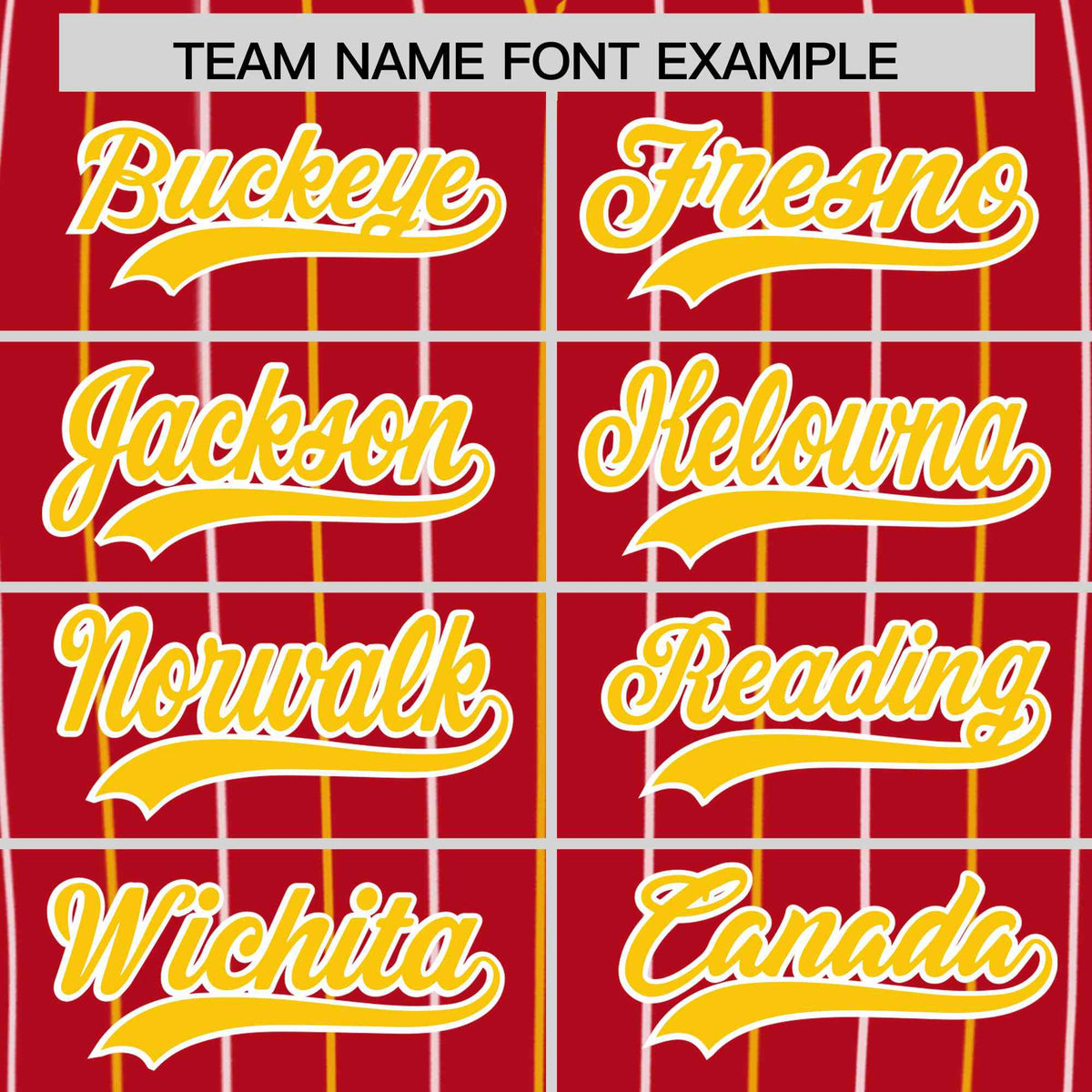 Custom Red Gold and White Bi-Color Stripes Fashion Authentic Baseball Jersey