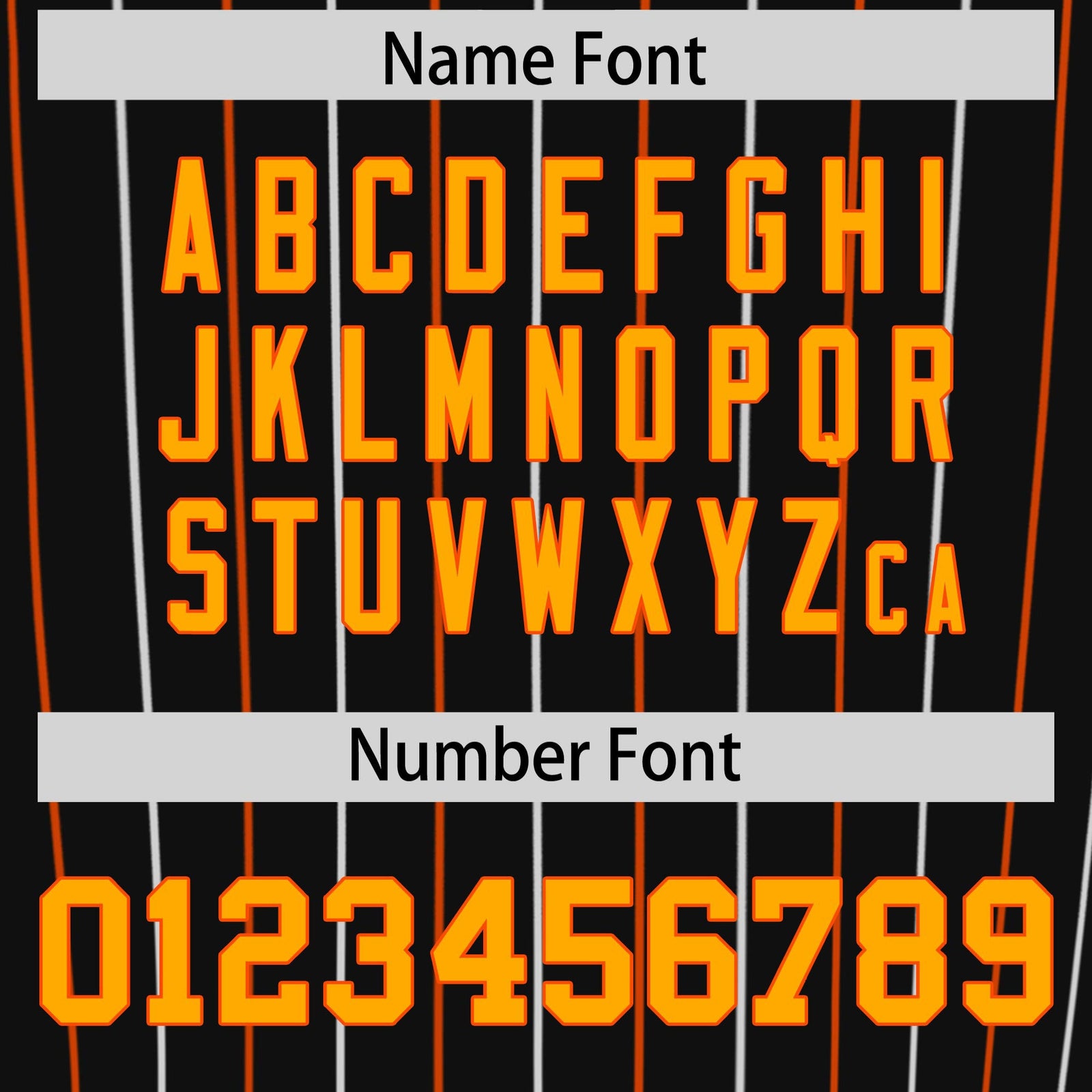 Custom Black Orange and White Bi-Color Stripes Fashion Authentic Baseball Jersey