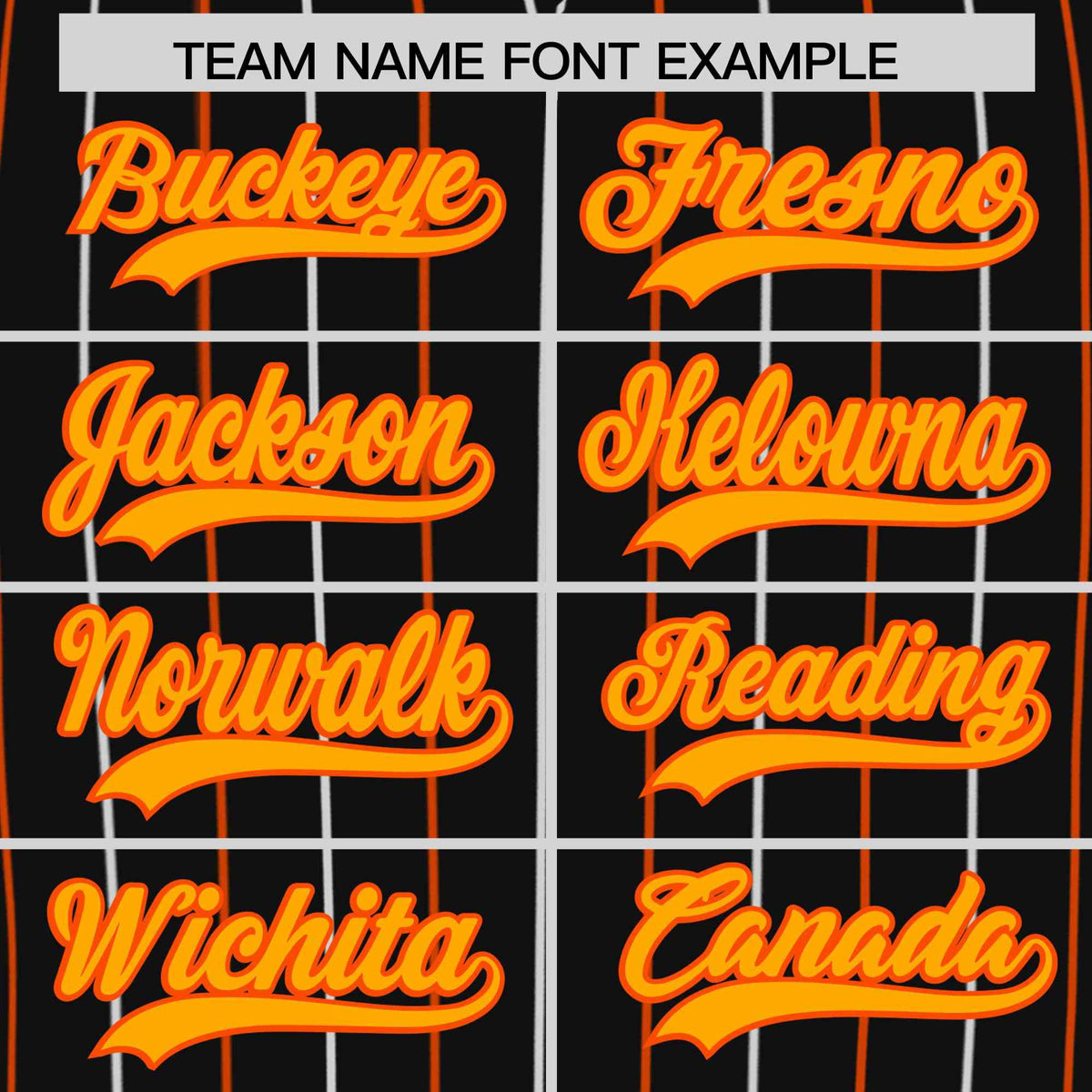 Custom Black Orange and White Bi-Color Stripes Fashion Authentic Baseball Jersey