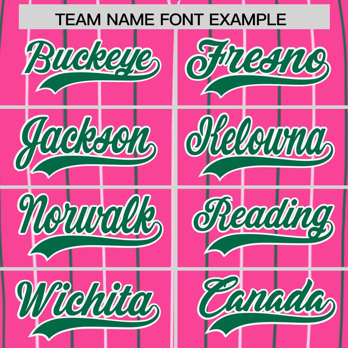 Custom Pink White and Kelly Green Bi-Color Stripes Fashion Authentic Baseball Jersey