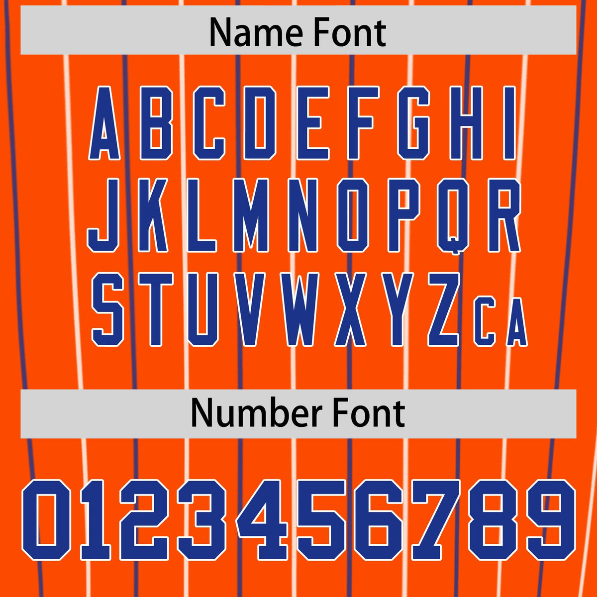 Custom Orange Royal and White Bi-Color Stripes Fashion Authentic Baseball Jersey