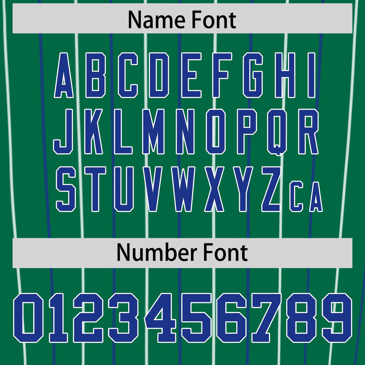 Custom Kelly Green Royal and White Bi-Color Stripes Fashion Authentic Baseball Jersey