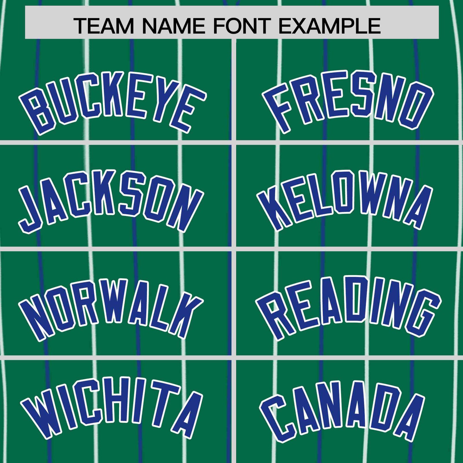 Custom Kelly Green Royal and White Bi-Color Stripes Fashion Authentic Baseball Jersey