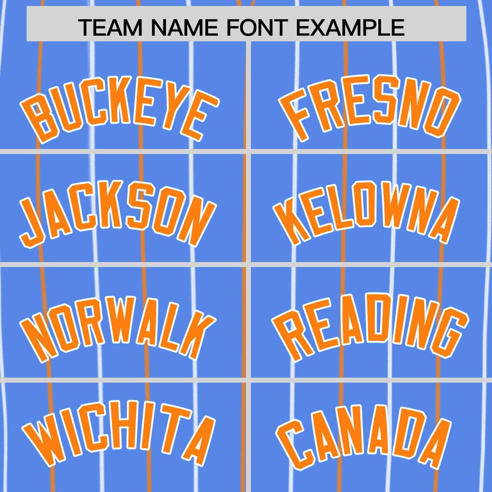 Custom Powder Blue Orange and White Bi-Color Stripes Fashion Authentic Baseball Jersey