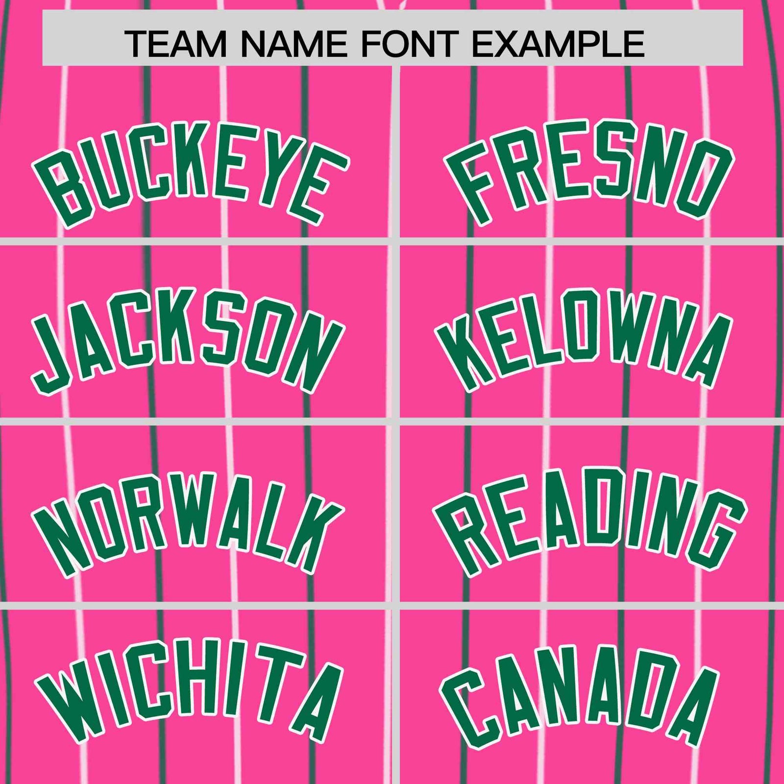 Custom Pink White and Kelly Green Bi-Color Stripes Fashion Authentic Baseball Jersey