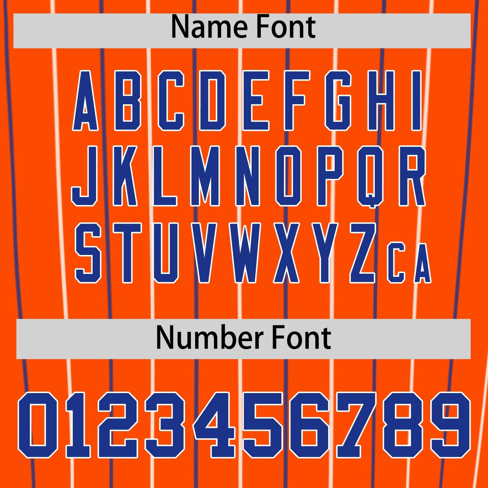 Custom Orange Royal and White Bi-Color Stripes Fashion Authentic Baseball Jersey