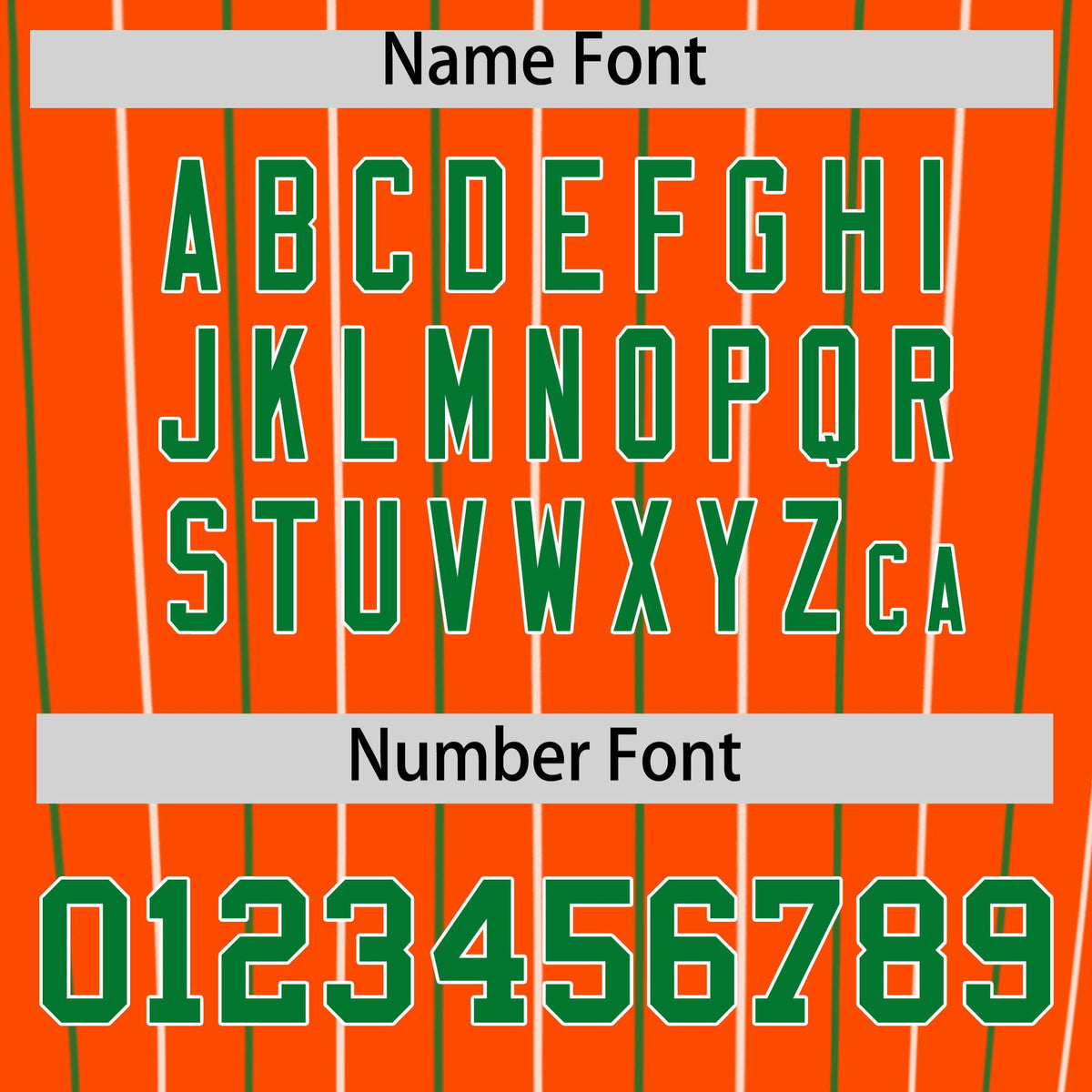 Custom Orange Kelly Green and White Bi-Color Stripes Fashion Authentic Baseball Jersey