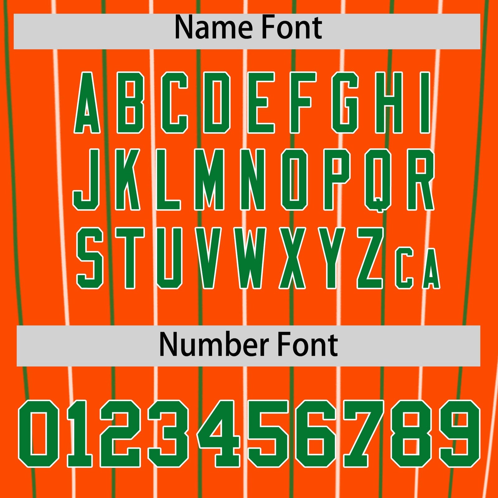 Custom Orange Kelly Green and White Bi-Color Stripes Fashion Authentic Baseball Jersey