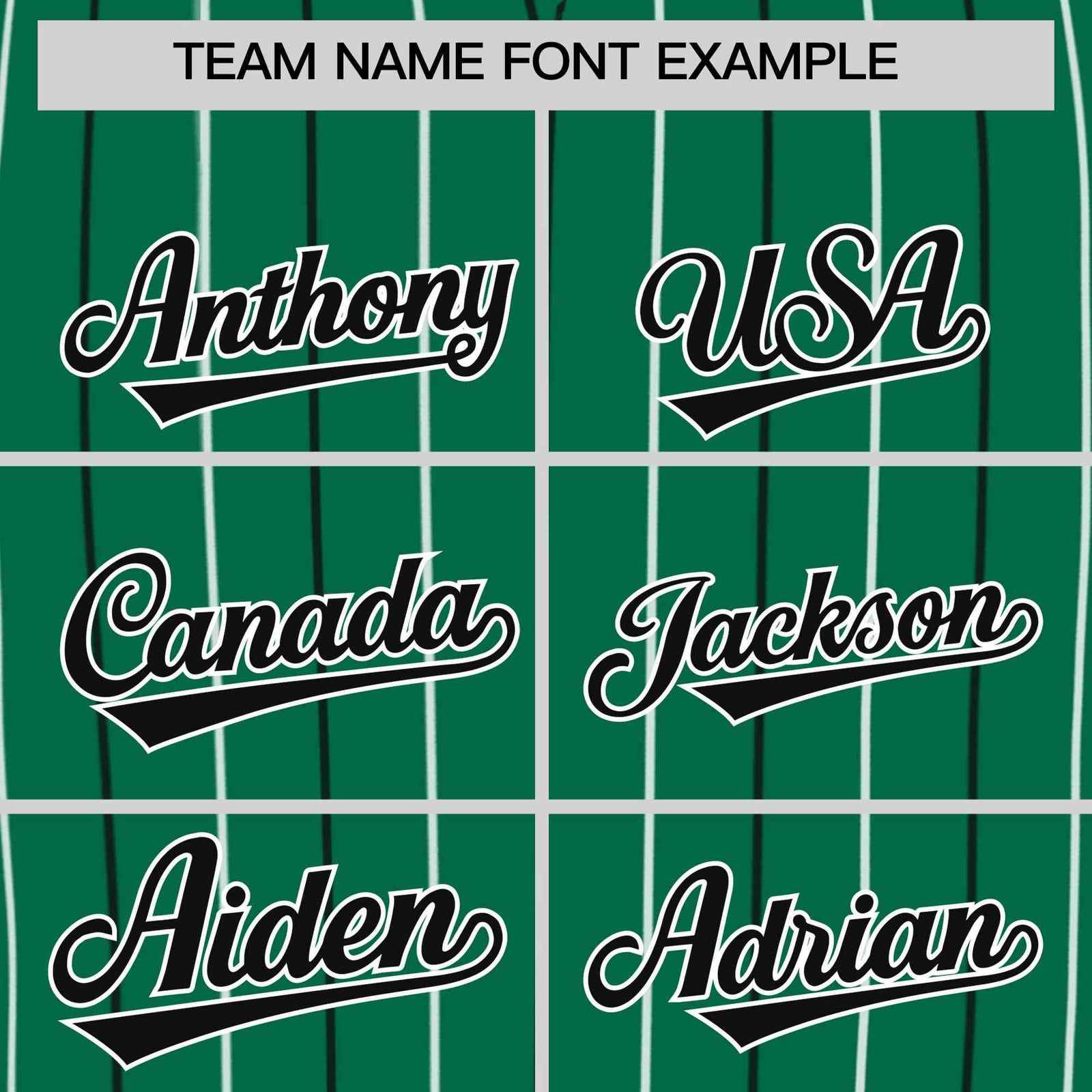 Custom Kelly Green Black and White Bi-Color Stripes Fashion Authentic Baseball Jersey