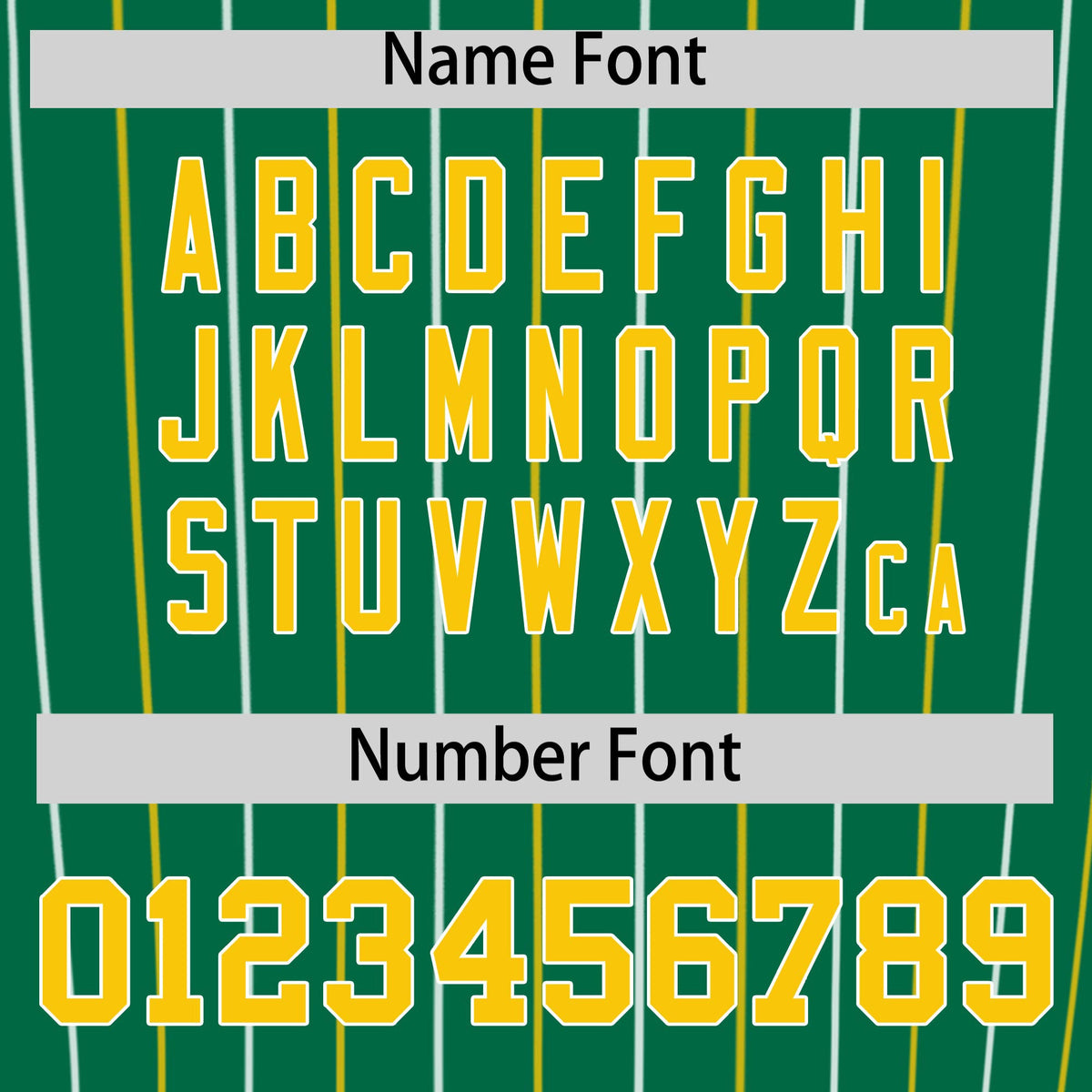 Custom Kelly Green Gold and White Bi-Color Stripes Fashion Authentic Baseball Jersey