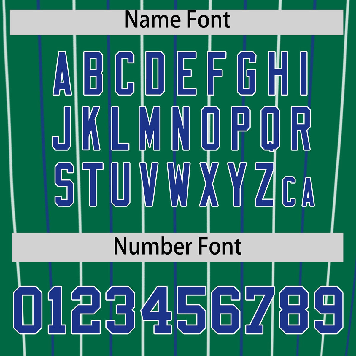 Custom Kelly Green Royal and White Bi-Color Stripes Fashion Authentic Baseball Jersey