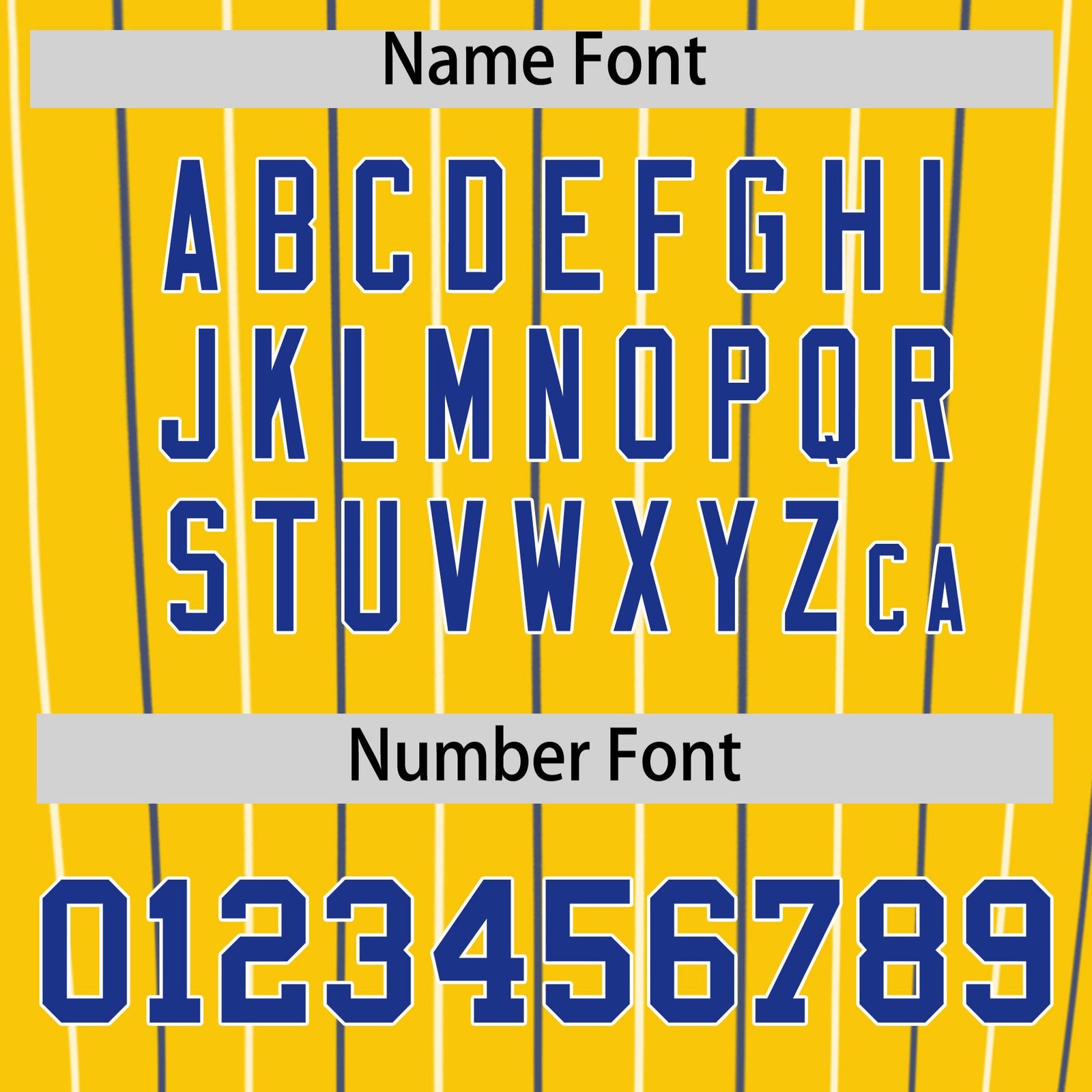 Custom Gold Royal and White Bi-Color Stripes Fashion Authentic Baseball Jersey