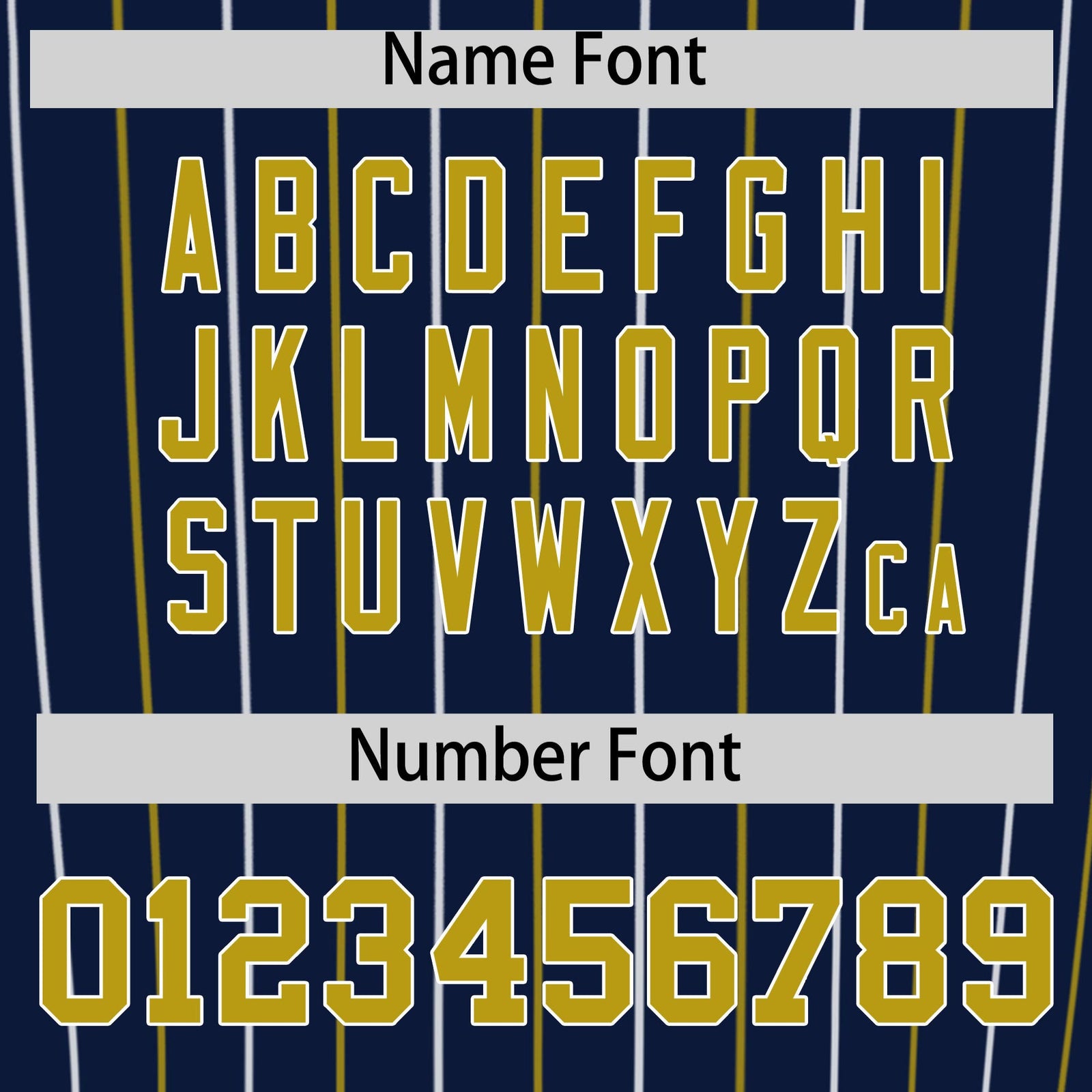 Custom Navy Old Gold and White Bi-Color Stripes Fashion Authentic Baseball Jersey