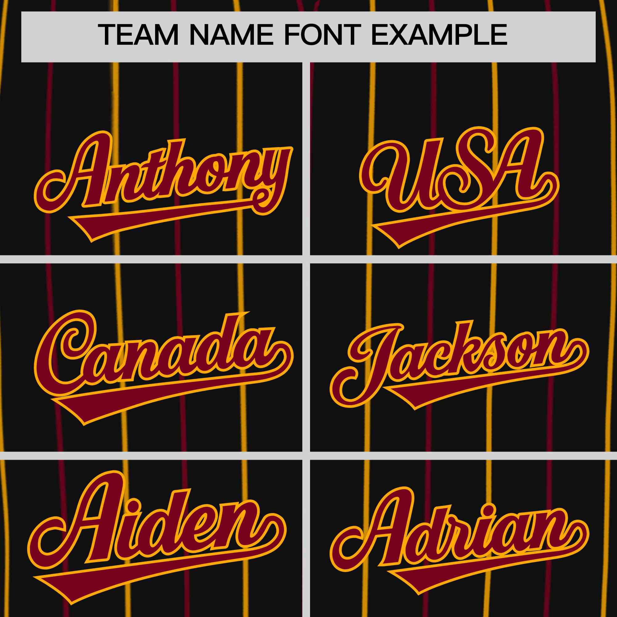 Custom Black Crimson and Yellow Bi-Color Stripes Fashion Authentic Baseball Jersey