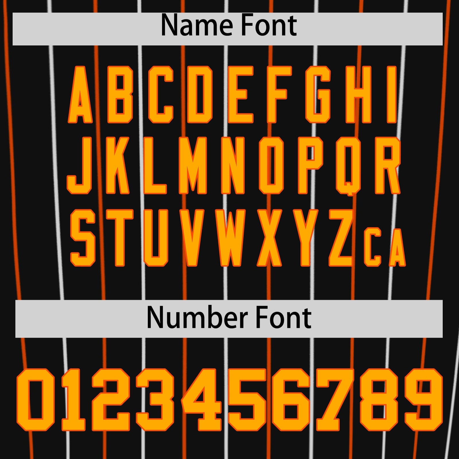 Custom Black Orange and White Bi-Color Stripes Fashion Authentic Baseball Jersey