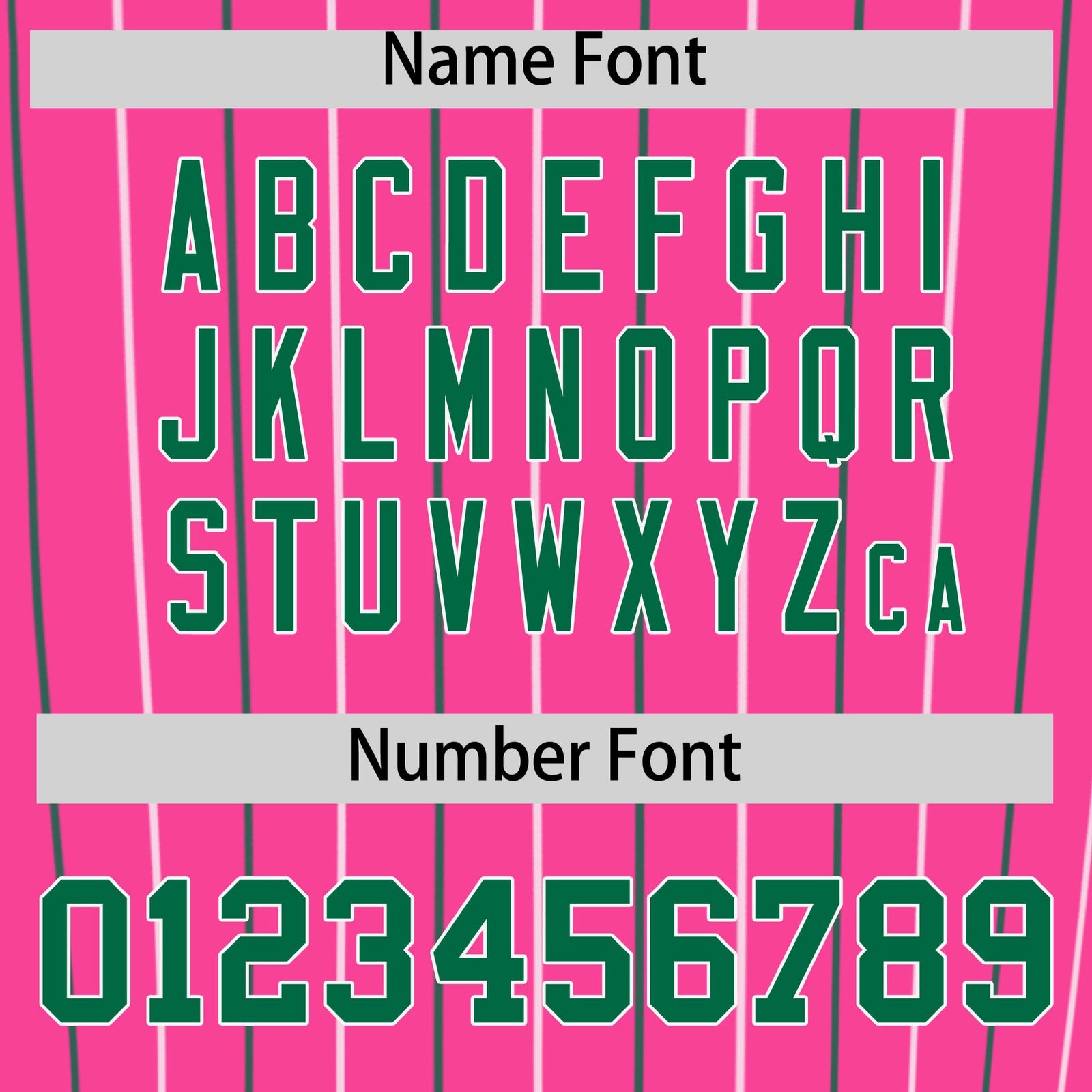 Custom Pink White and Kelly Green Bi-Color Stripes Fashion Authentic Baseball Jersey