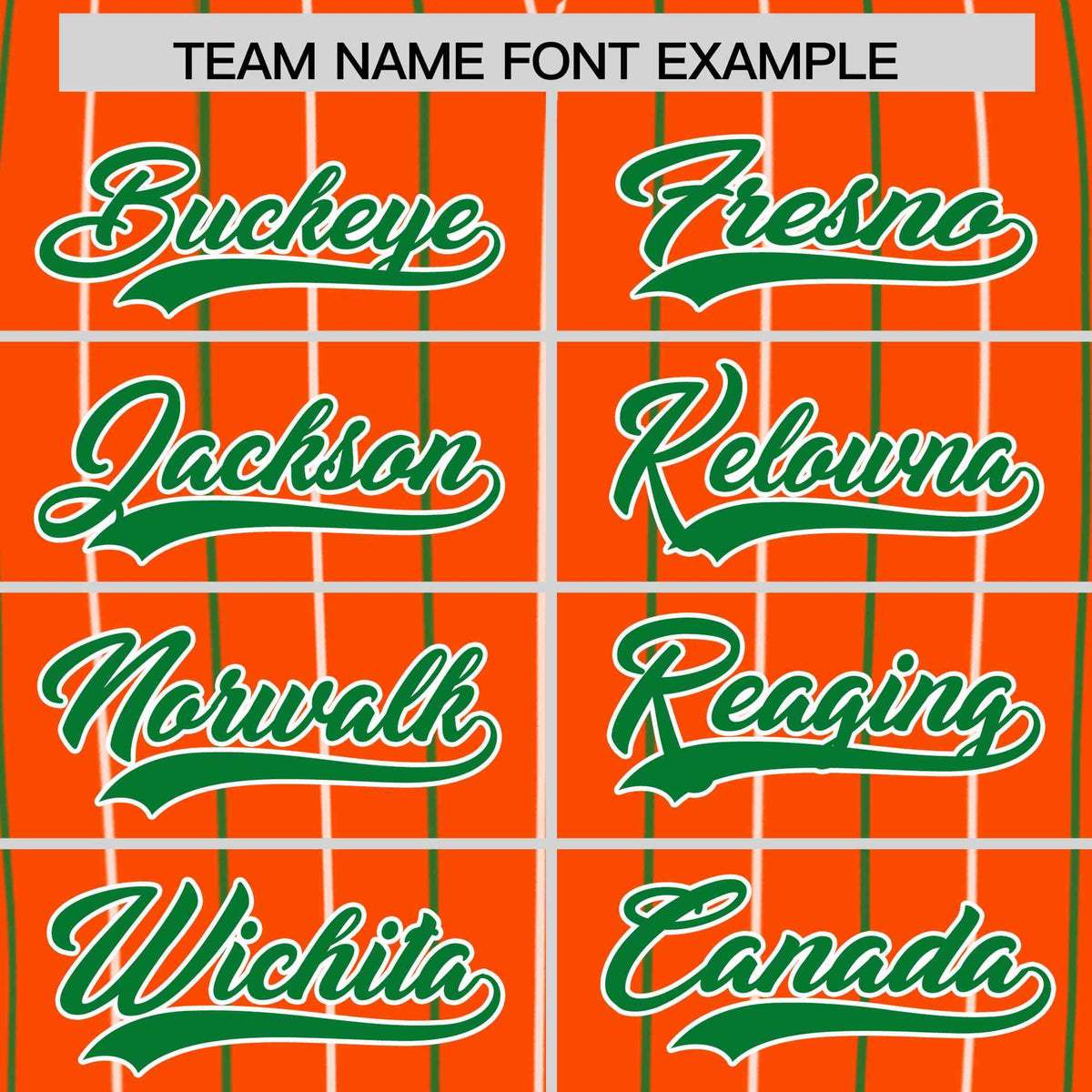 Custom Orange Kelly Green and White Bi-Color Stripes Fashion Authentic Baseball Jersey