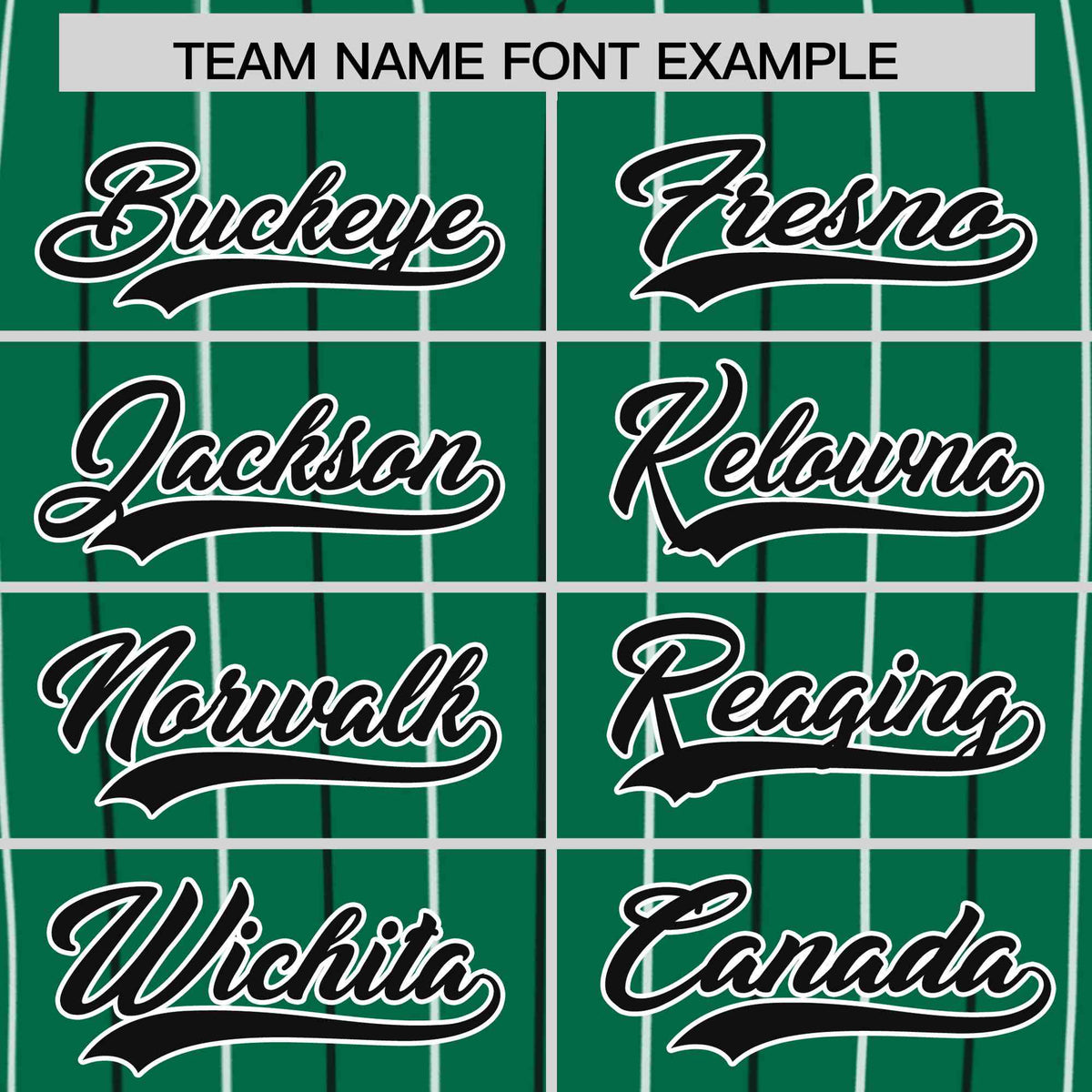 Custom Kelly Green Black and White Bi-Color Stripes Fashion Authentic Baseball Jersey