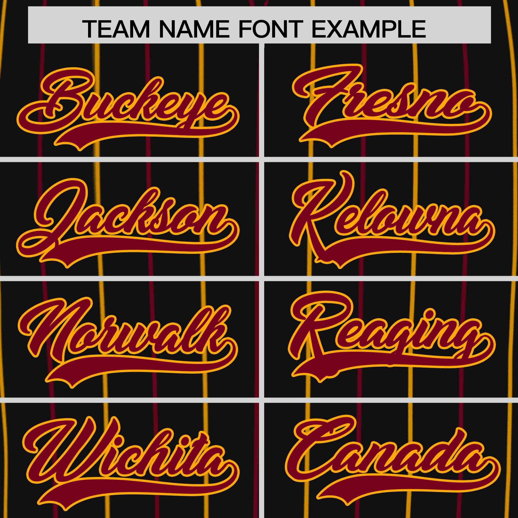 Custom Black Crimson and Yellow Bi-Color Stripes Fashion Authentic Baseball Jersey