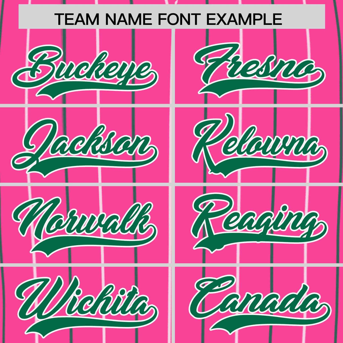 Custom Pink White and Kelly Green Bi-Color Stripes Fashion Authentic Baseball Jersey