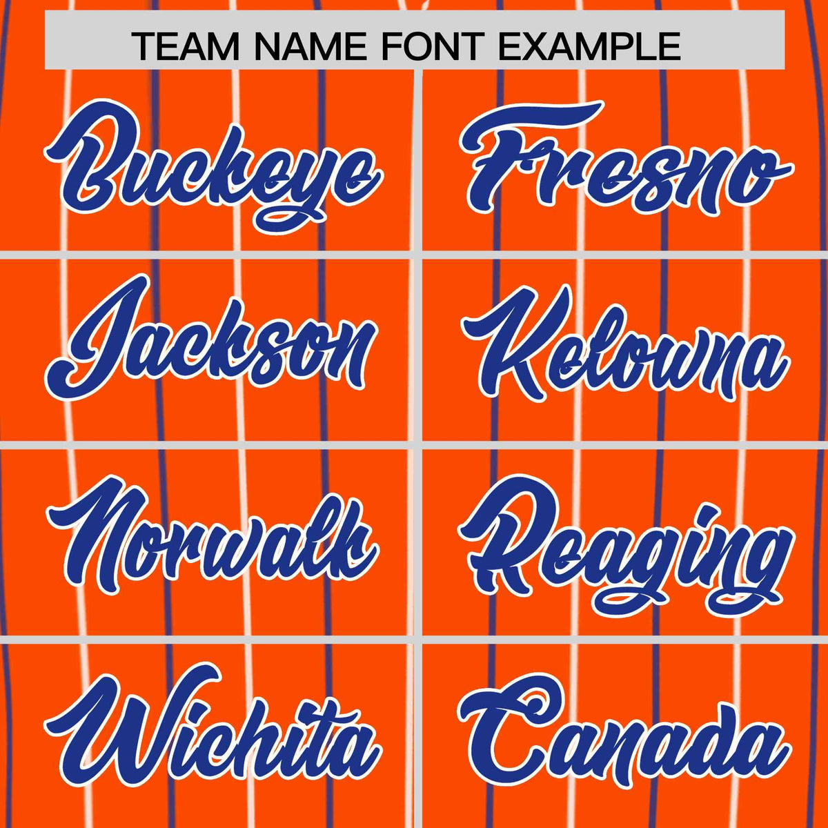 Custom Orange Royal and White Bi-Color Stripes Fashion Authentic Baseball Jersey