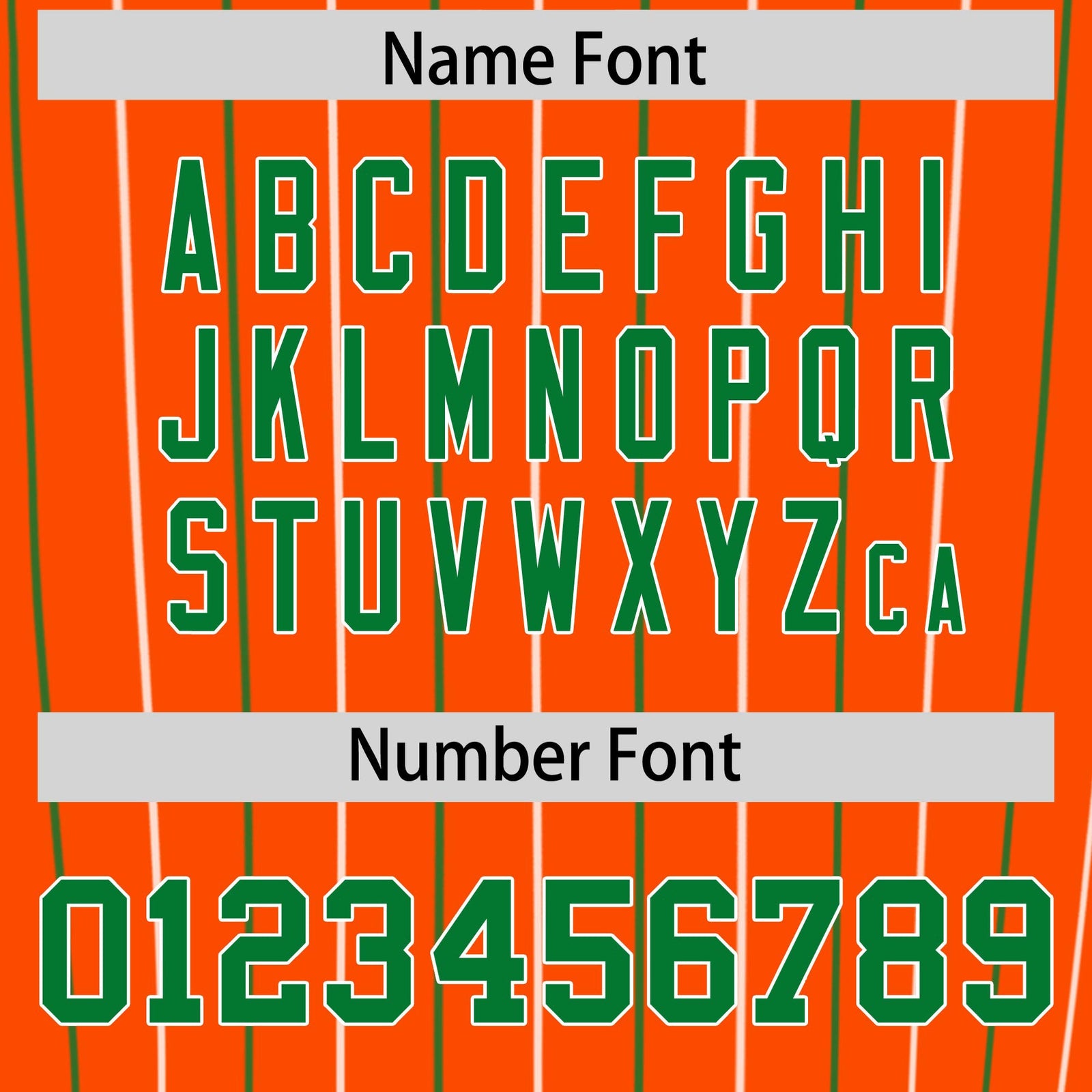 Custom Orange Kelly Green and White Bi-Color Stripes Fashion Authentic Baseball Jersey