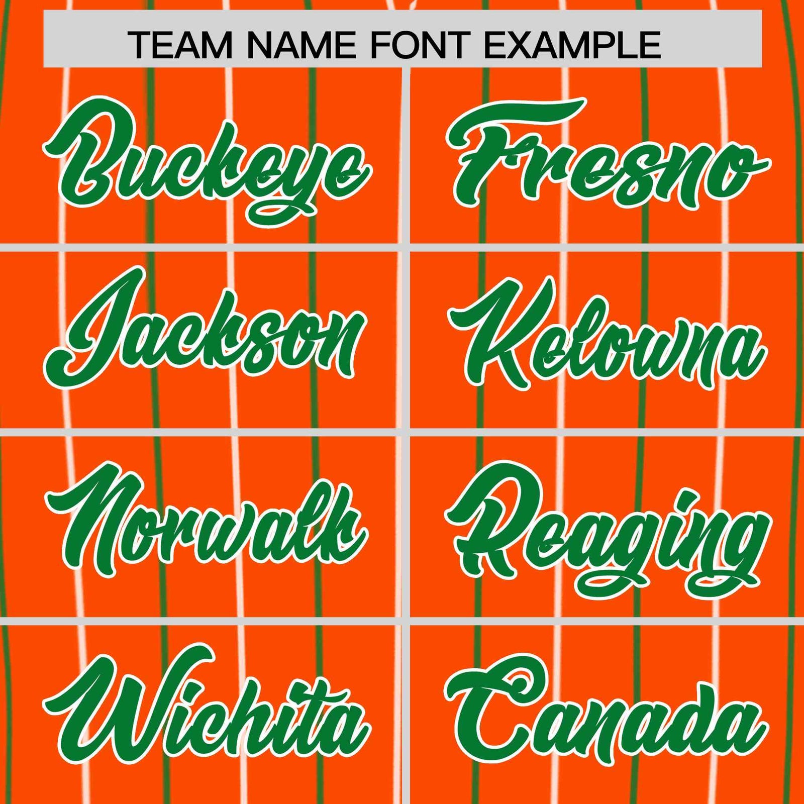 Custom Orange Kelly Green and White Bi-Color Stripes Fashion Authentic Baseball Jersey