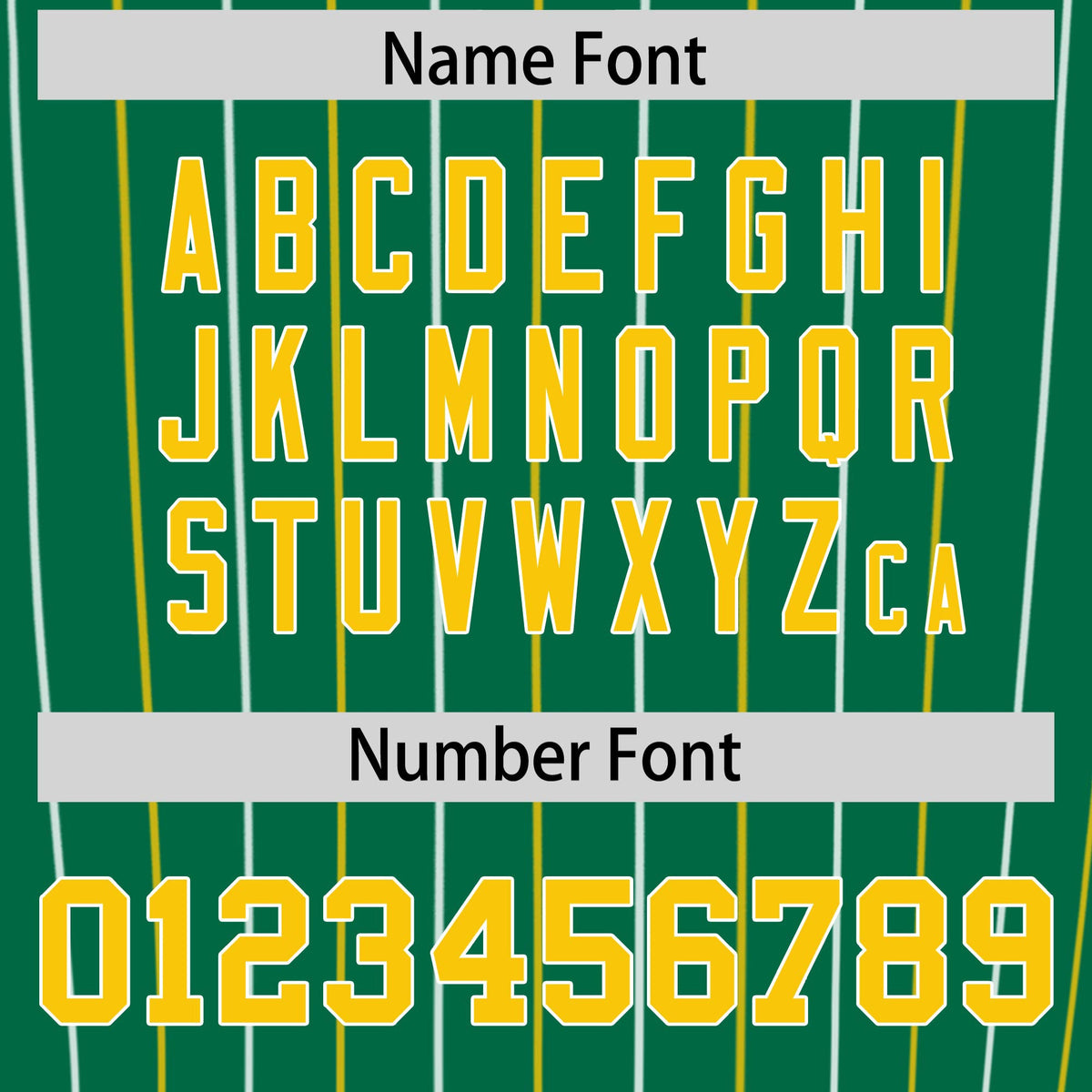 Custom Kelly Green Gold and White Bi-Color Stripes Fashion Authentic Baseball Jersey