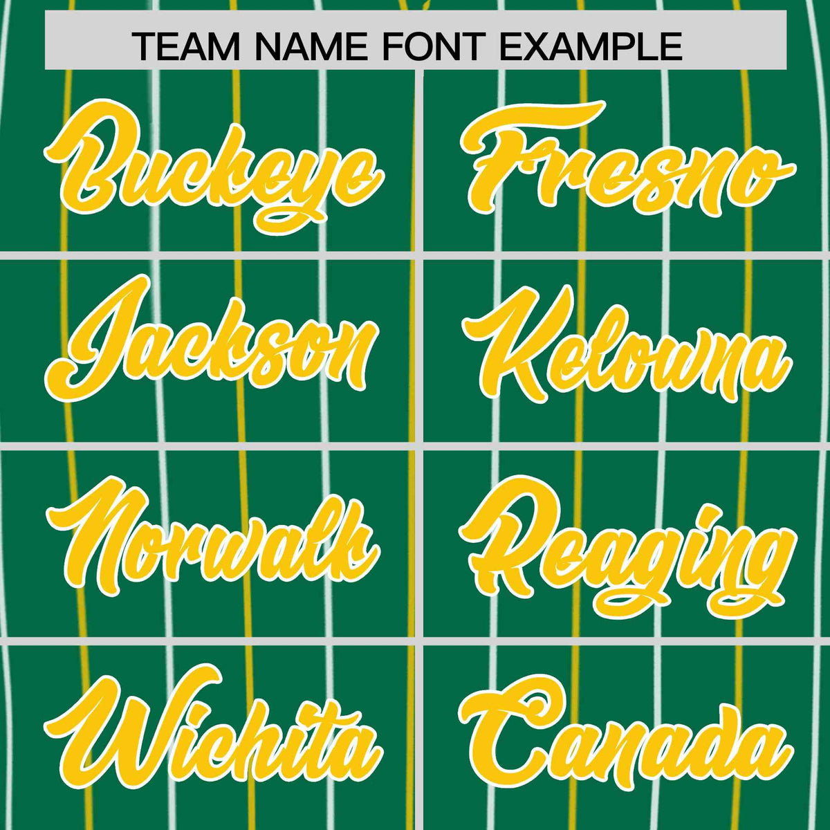 Custom Kelly Green Gold and White Bi-Color Stripes Fashion Authentic Baseball Jersey