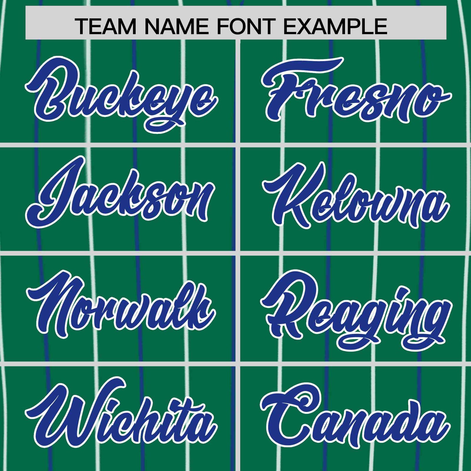 Custom Kelly Green Royal and White Bi-Color Stripes Fashion Authentic Baseball Jersey