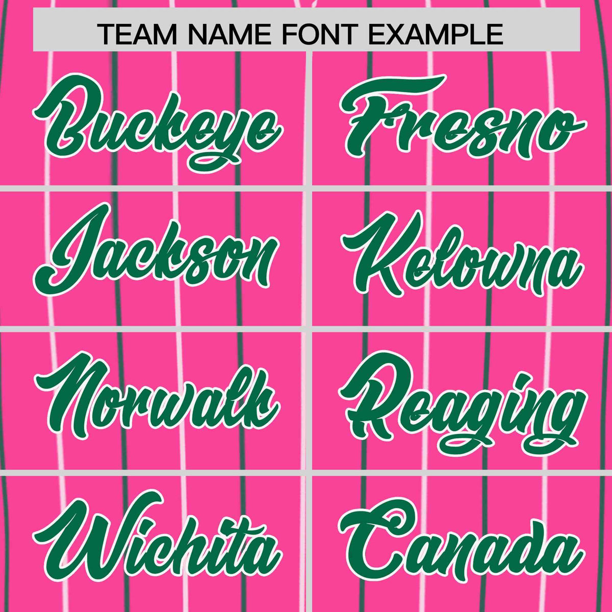 Custom Pink White and Kelly Green Bi-Color Stripes Fashion Authentic Baseball Jersey