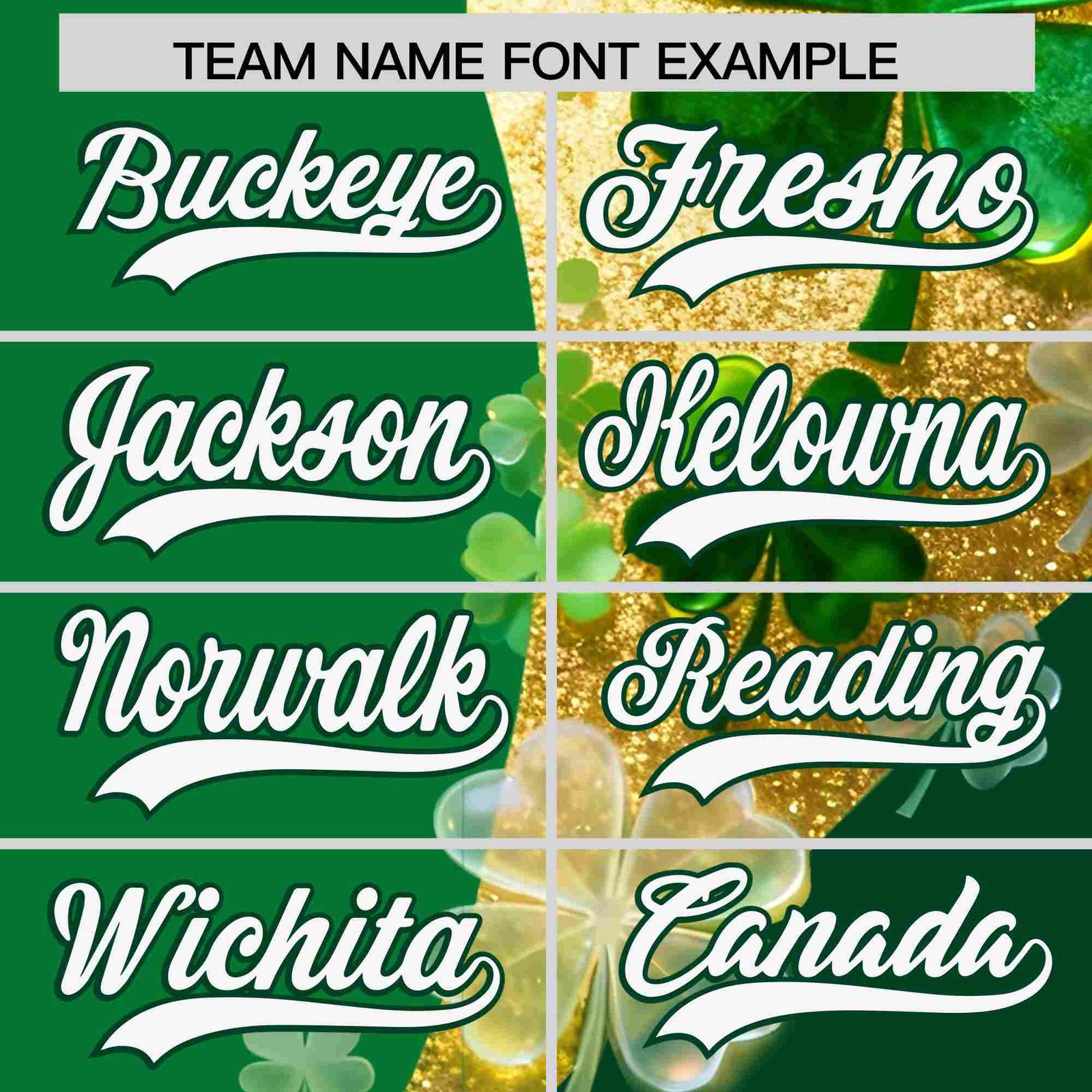 Custom Kelly Green Green St.Patrick's Day Personalized Four Leaf Clover Pattern Baseball Jersey