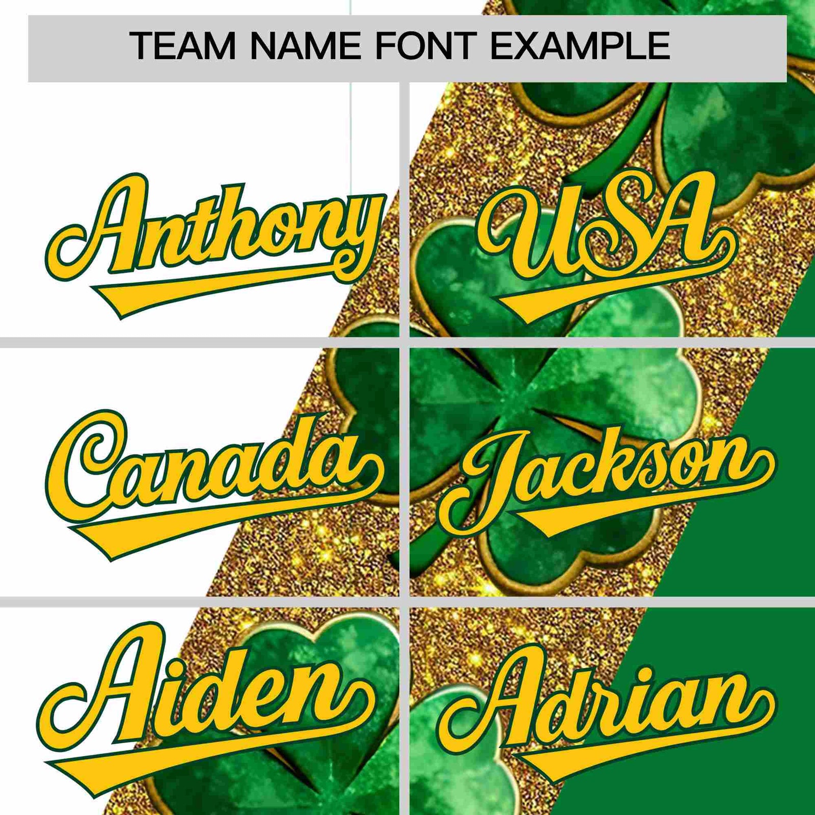 Custom White Kelly Green St.Patrick's Day Personalized Four Leaf Clover Pattern Baseball Jersey| KXKSHOP