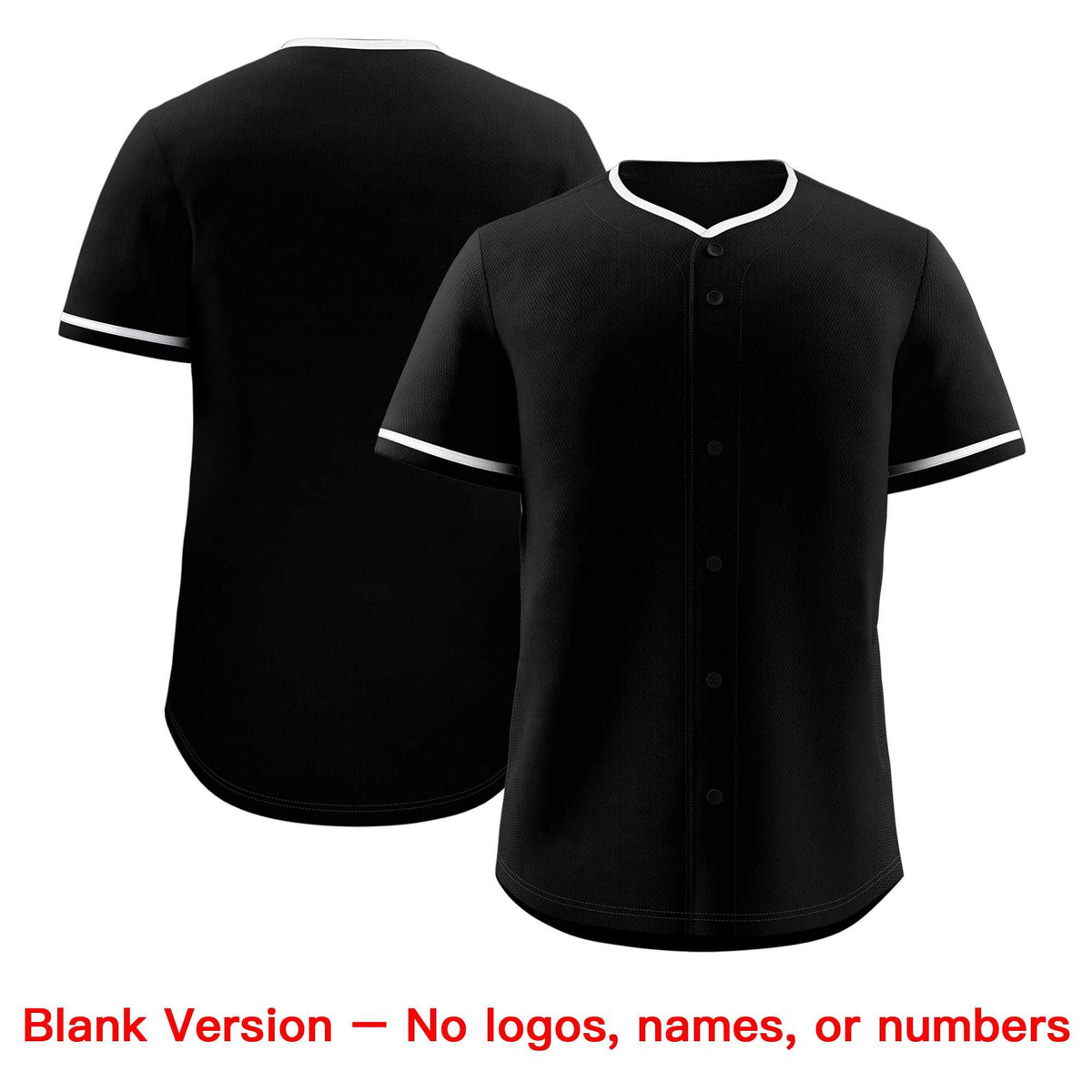 Custom Black White Classic Style Authentic Baseball Jersey
