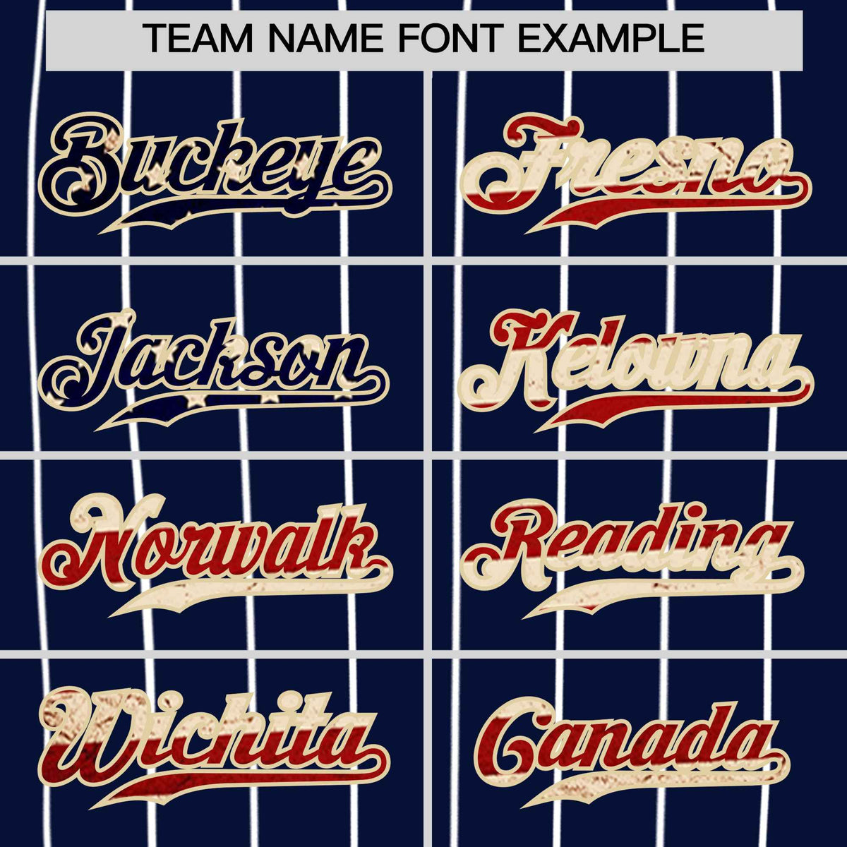 Custom Navy Cream Pinstripe Vintage USA Flag Authentic Baseball Jersey