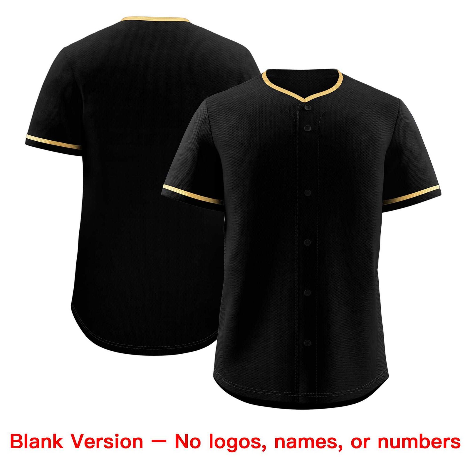 Custom Black Old Gold Classic Style Authentic Baseball Jersey| KXKSHOP