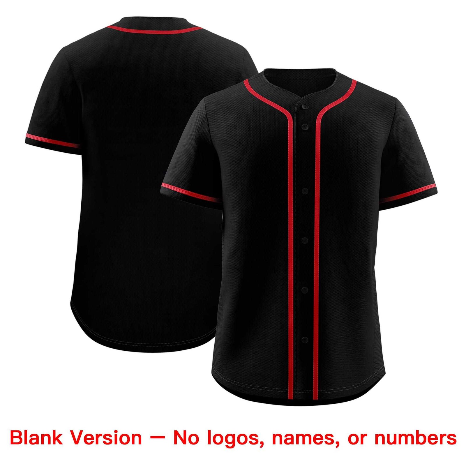 Custom Black Red Classic Style Authentic Baseball Jersey| KXKSHOP