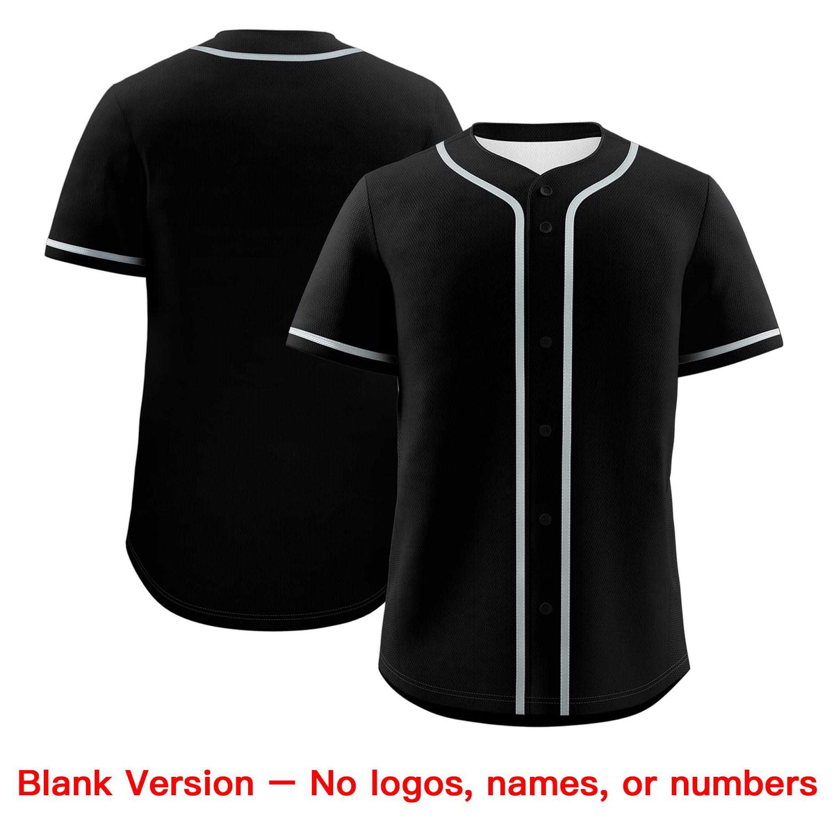 Custom Black Gray Classic Style Authentic Baseball Jersey