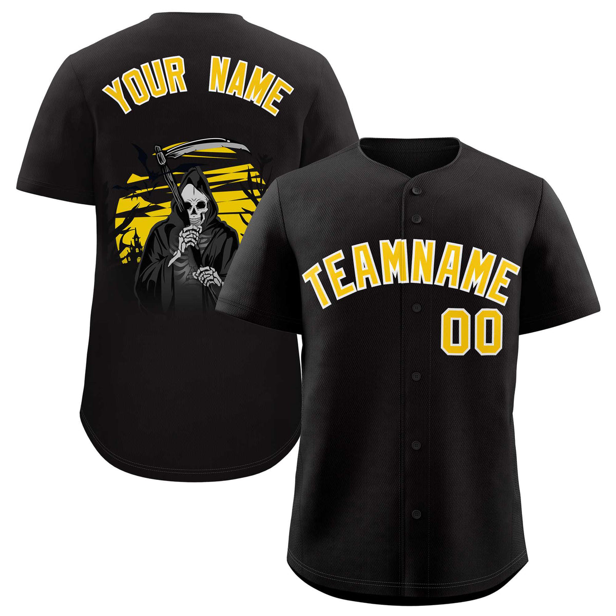 Custom Multi Color Halloween Authentic Baseball Jersey