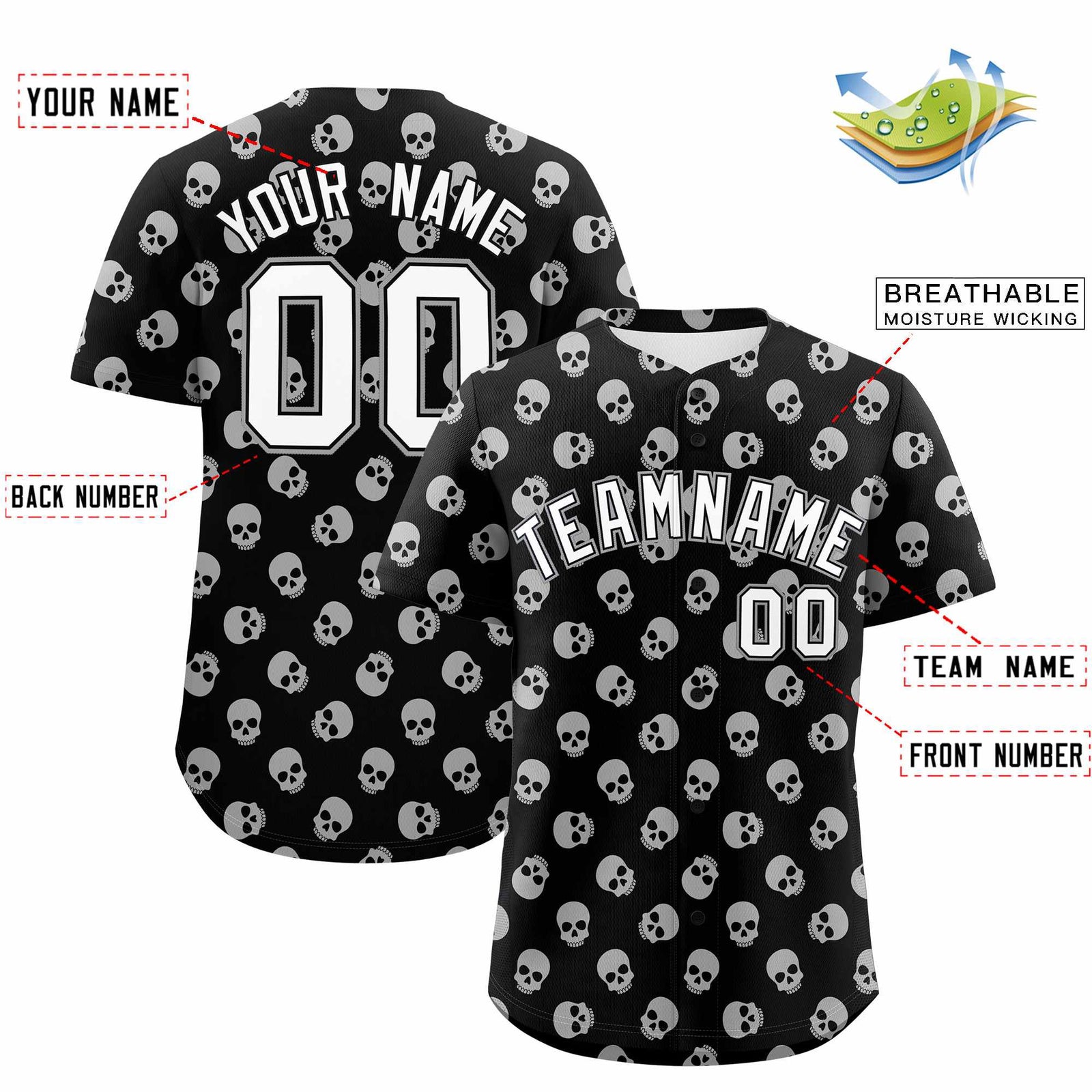 Custom Multi Color Halloween Authentic Baseball Jersey