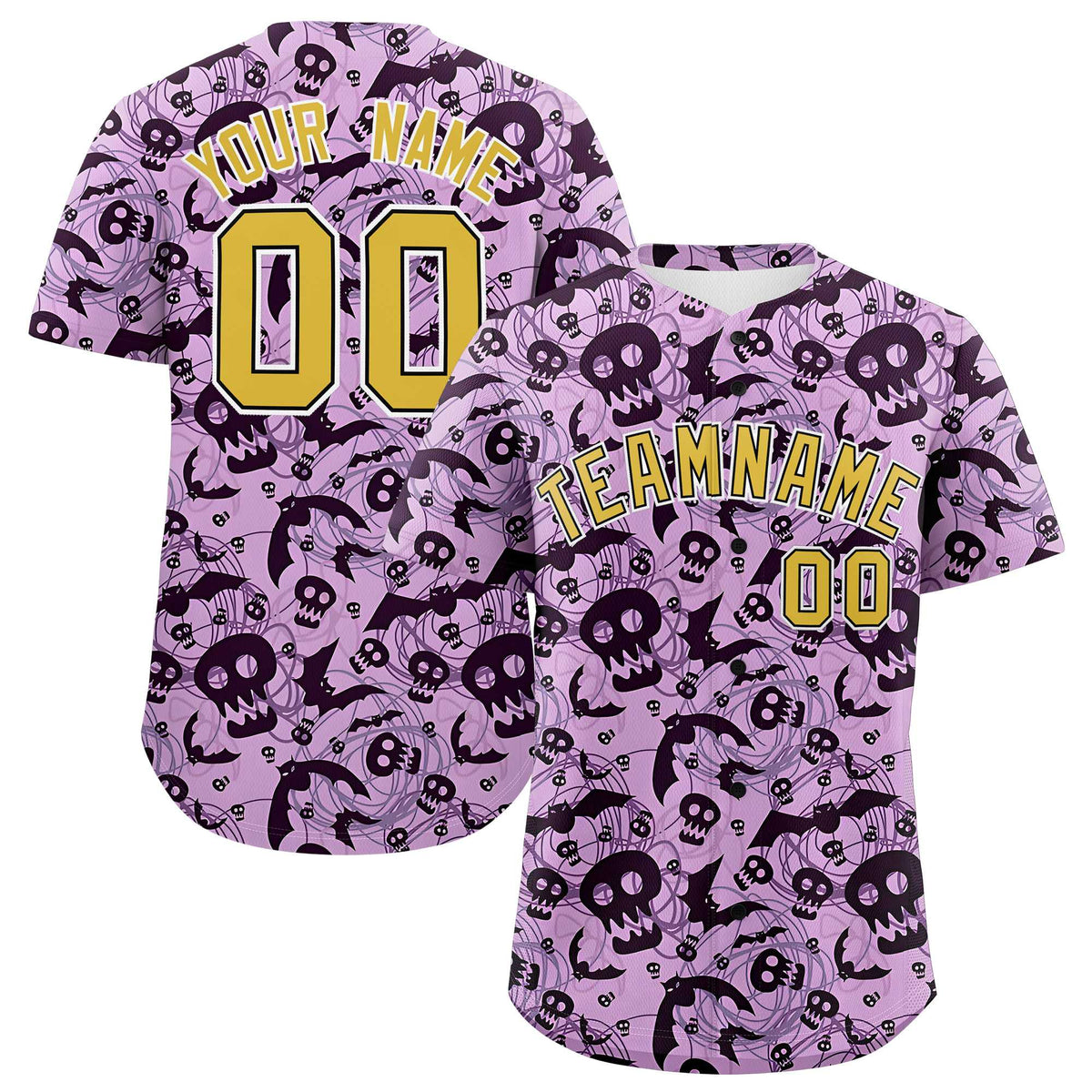 Custom Multi Color Halloween Authentic Baseball Jersey