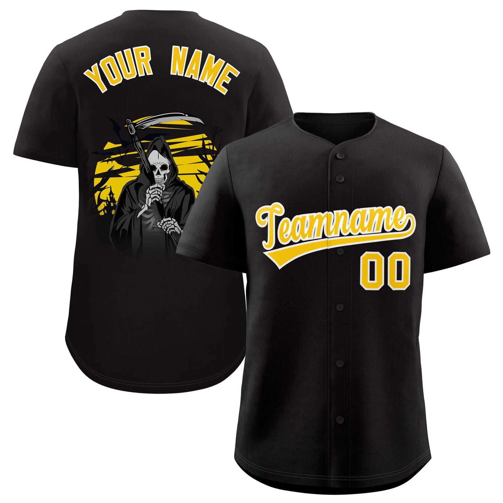 Custom Multi Color Halloween Authentic Baseball Jersey