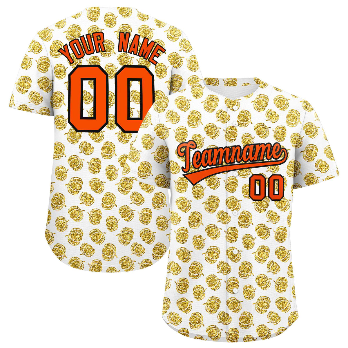Custom Multi Color Halloween Authentic Baseball Jersey