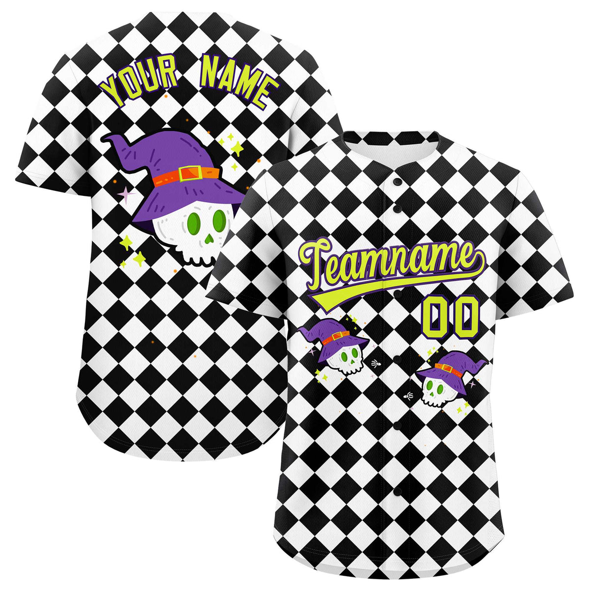 Custom Multi Color Halloween Authentic Baseball Jersey