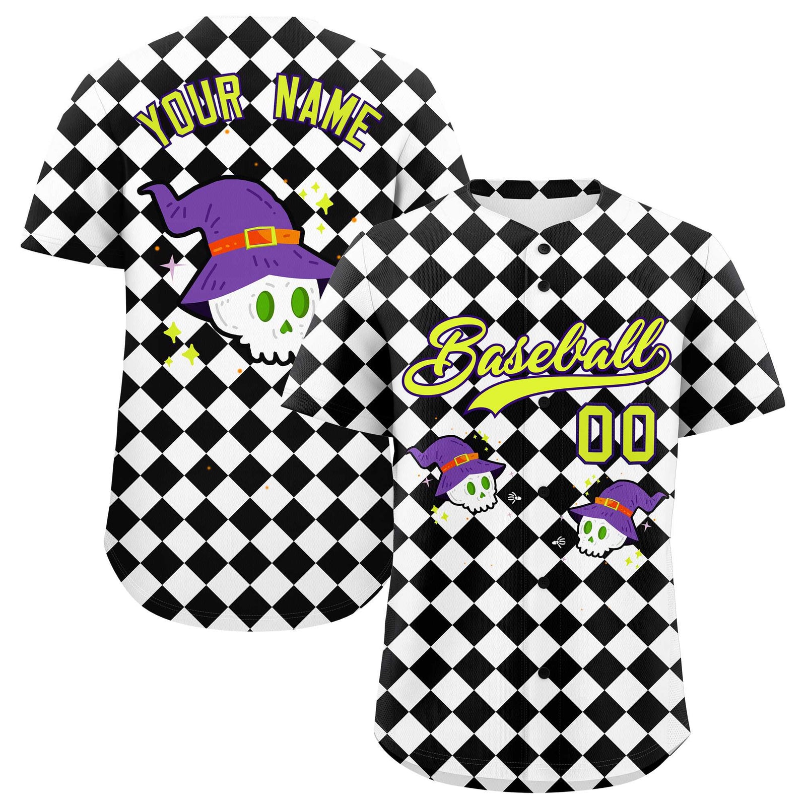 Custom Multi Color Halloween Authentic Baseball Jersey